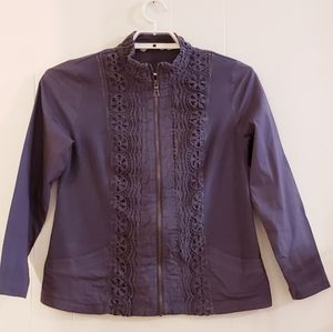 Soft Surroundings Jacket Petite Medium Eyelet